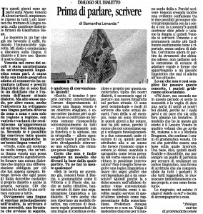 Articolo - La Nuova Venezia 270809