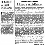 Il dialetto ai Tempi di internet - La Nuova Venezia 24/11/09